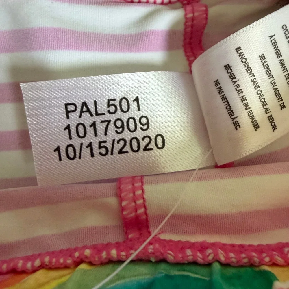 Hatley Striped RBW Swim Short Kids Size 8 Pink‎ WRK1187